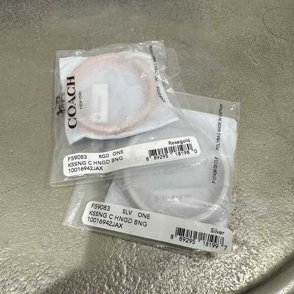 New with Tag- Coach Signature Hinged Bangle (Rose Gold) - Picture 2 of 2